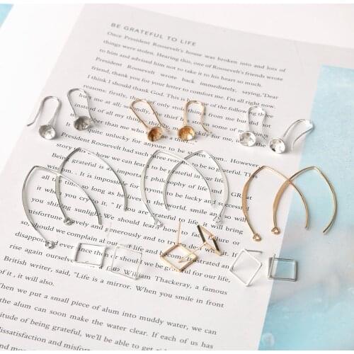 New Fashion 6/20Pcs 3 Style Stainless Copper Electroplating Steel Earring Hook Clasp For DIY Earring Jewelry Making Craft