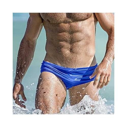 New mans Brand swimming push-up pad swim trunks low waist swimming gay briefs swimwear boxers patchwork color hot sell Summer