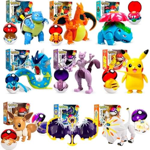 Genuine Pokemon Toy Blastoise Deformation Figure Transform Fit into the Pokeball