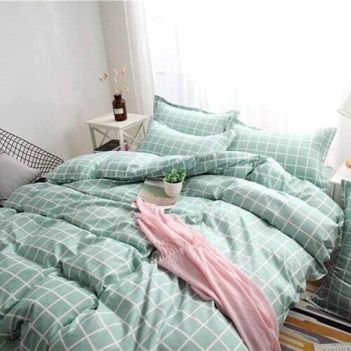 Yaapeet 1pc Plaid Duvet Cover High Quality Stripes Quilt Cover Soft Floral Printed Bed Protection Plant Duvet Cover for Bedroom