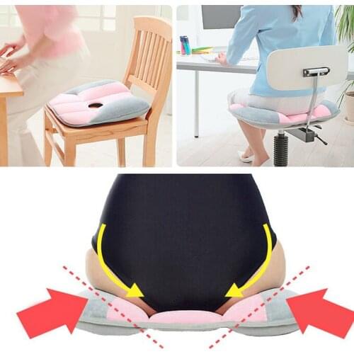 Massage Seat Cushion Anti hemorrhoids Coccyx Hip Push Up Yoga Orthopedic Comfort Foam Tailbone Pillow Car Office Chair Seat Pad