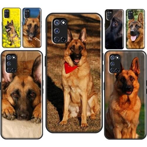 German Shepherd Dog For OPPO Find X2 X3 Pro A1K A3S A5S A15 A52 A72 A83 A91 F7 A53 A31 A9 A5 2020 Phone Case