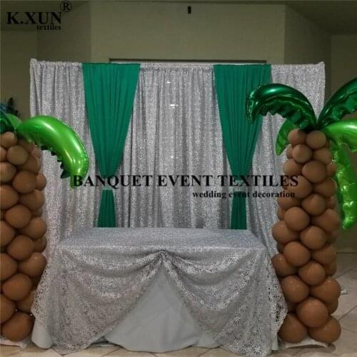 Silver Color Sequin Glitter Wedding Backdrop Curtain Sequin Wedding Wall Photo Booth Background Event Party Sequin Panel