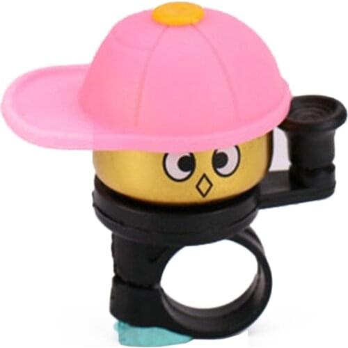 A5KC Cute Cartoon Little Hat Bike Bell Children Balance Car Bicycle Hand Press Bells
