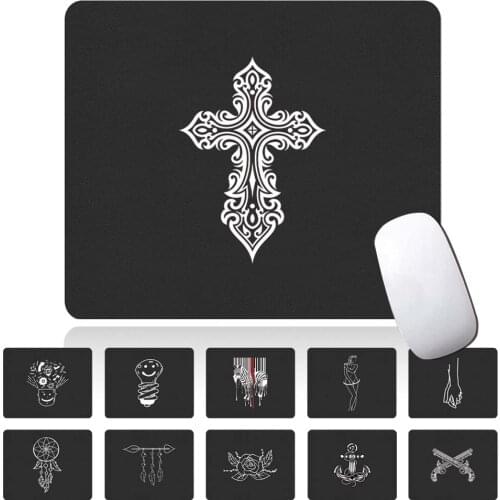 25x21CM Ultra Thin Mouse Mat Waterproof Mouse Pad Fashion Print Pattern PU Leather Notebook Pad Office Pad Tablet Mat