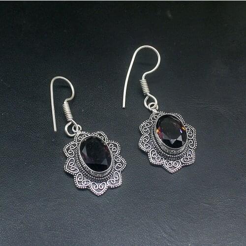 Hermosa Vintage Dashing Purple Amethyst Hot Silver Color Jewelry Gifts Dangle Drop Earrings for Women Girls 1 3/4 Inch FQ187