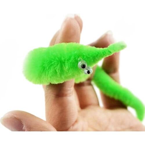 Magic Props Sea Horse Elves Toys Magic Caterpillar Simulation Plush Hand Caterpillar Toys For Adults Kids 1 Piece Random Color