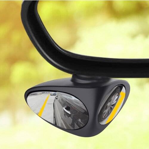 Wonderlife 1 Piece 360 Degree Rotatable 2 Side Car Blind Spot Convex Mirror Automibile Exterior Rear View Parking Mirror Safety