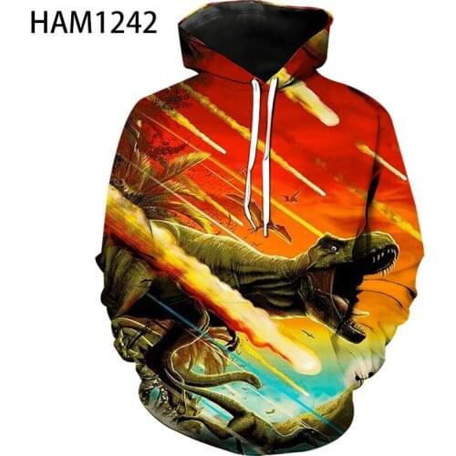Jurassic Park Hoodie Boys and girls hip hop Harajuku Street dress 3D printing fashion casual Sweatshirt