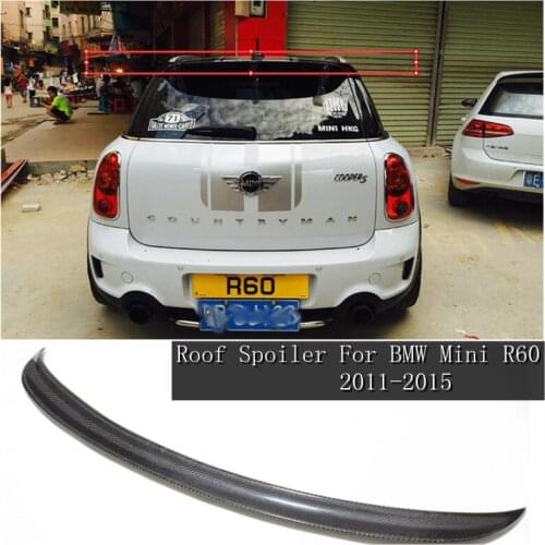 Rear Carbon Fiber & ABS Primer Rear Trunk Lip Roof Spoiler Top Wing Fits For BMW Mini R60 Countryman Coopers 2011-2015