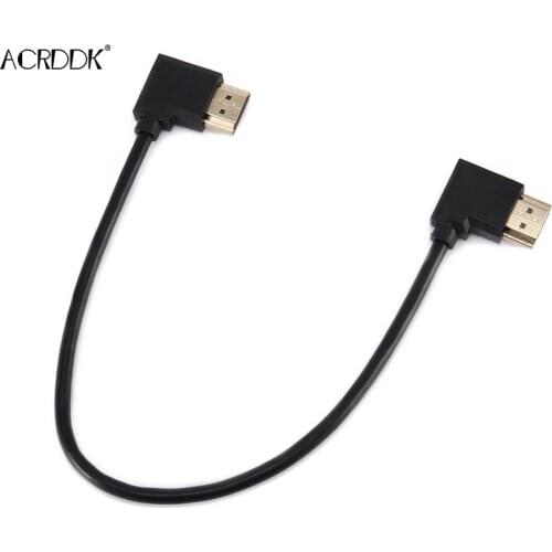 0.3/0.5/1m Mini HDMI-compatible Male to Female Converter Up Down Right Left Angled Adapter Cable DF
