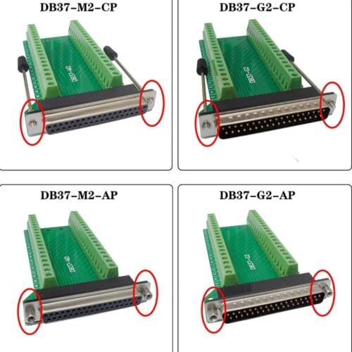1PCS DB37 2Row 37Pin Female/Male Adapter to Terminal Breakout Board Plate Module