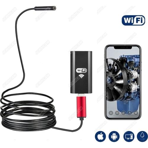 2MP 8mm WiFi Endoscope Camera Mini Waterproof Inspection Camera USB Endoscope 2-in-1 USB Endoscope For IPhone 1M 2M 5M 10M