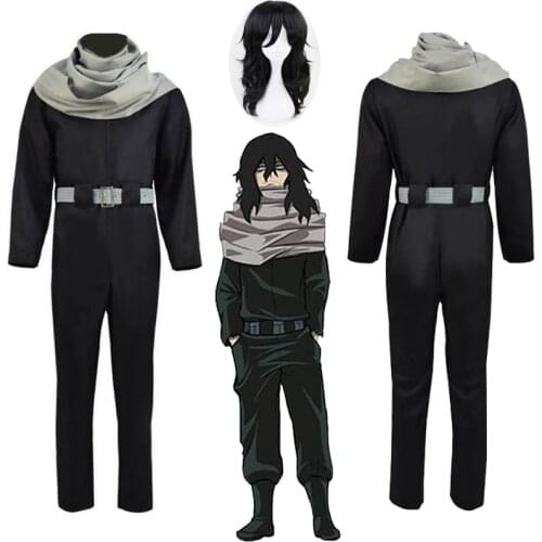 Anime Comic My Hero Academia Cosplay Costumes Aizawa Shouta Cosplay Costume Eraser Head Cosplay Clothes Men Cartoon Black Outfit