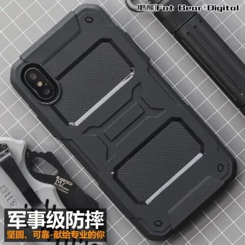 [For Apple iPhone X XS] FATBEAR Tactical Military Grade Rugged Shockproof Armor Buffer Case Cover