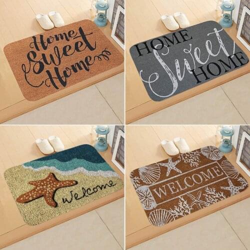 Welcome Entrance Mat Anti-Slip Doormat Water Absorbent Carpet for Bathroom Bedroom Front Door Mat Kitchen Rugs Home Decor