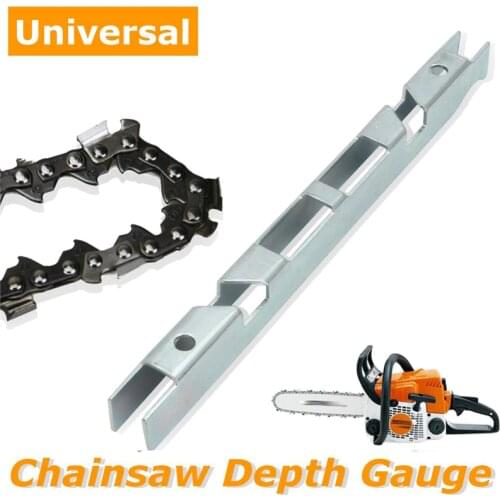 Depth Gauge Combo File Guide Tool Chainsaw Saw Chain Guide Bar Groove Cleaner Universal Type