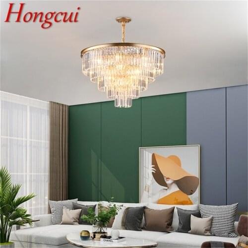 Hongcui Pendant Lights Postmodern Luxury LED Crystal Lamp Fixture For Home Decoration Dining Room