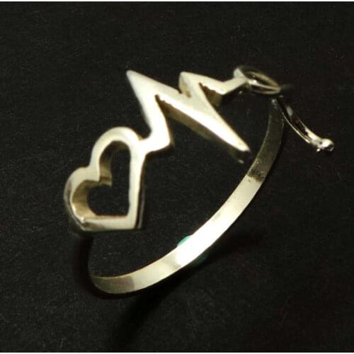 Doctors Nurse Heartbeat Stethoscope Ring Registered Nurse Gift Nursing school Graduation Gift YLQ0469