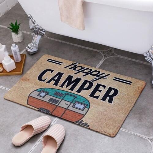 Bath Indoor Floor Rugs Absorbent Mat Anti-slip Cartoon Camper Carpet Bathroom Entrance Door Mat Kitchen Rug for Home Decorative