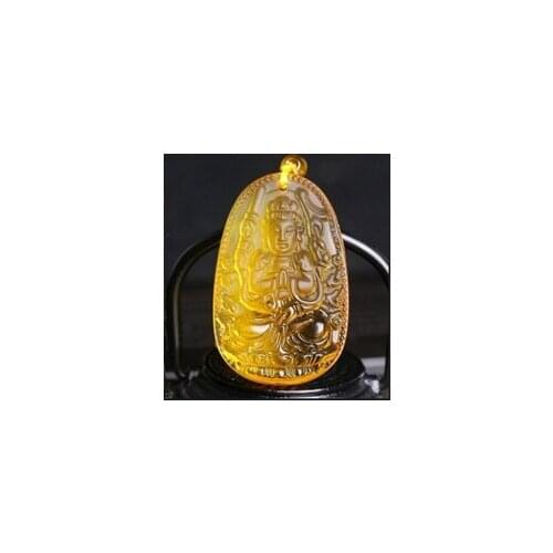 Topaz Pendant mens and womens eight Guardian deities - Zodiac Buddhas transit - exorcism and fortune Necklace