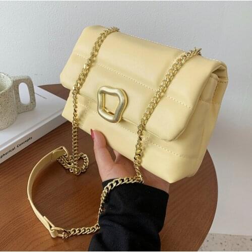 Wriufred Small square messenger bag female handbag chain western temperament summer simple shoulder bag new small fresh bag
