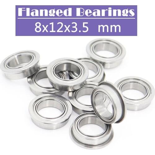 MF128ZZ Bearing ABEC-5 (10PCS) 8*12*3.5 mm Miniature Flanged MF128Z Ball Bearings MF128 ZZ