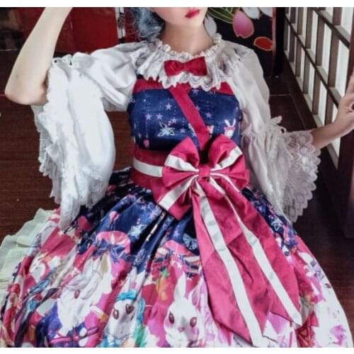 Lolita Dress Sweet Lovely Suspender Skirt Jsk Dress Japanese Dress As Gift Cosplay Halloween