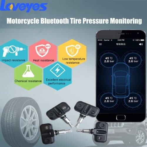 Motorcycle Bluetooth Tire Pressure Monitor Wireless Alarm System TPMS Internal External Vehicle High Precision Tyre Pressure