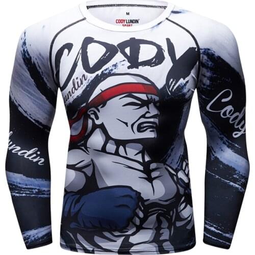 High Quality Digital Sublimation Printed Long Sleeve Men Breathable Outdoor Running Rash Guard