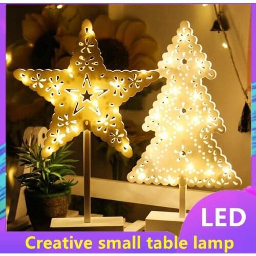 Girl 's Heart Room Tabletop Lovely Star Light Bedroom Dormitory Small Table Lamp Christmas Day Ins Decorative Light LED Light
