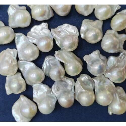Natural freshwater pearl fishtail baroque pearl strong light naked pearl large particle Loose Pearl designer jewelry accessories