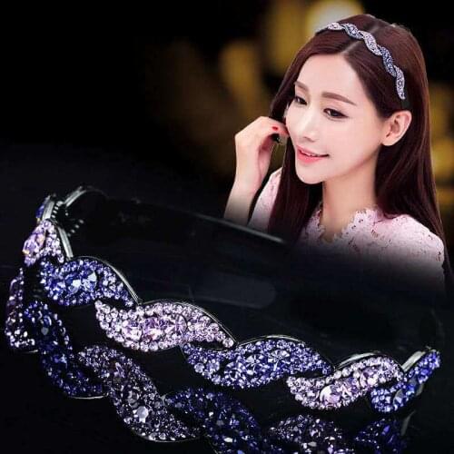 New fashion simple elegant luxury Anti-skid pearls headband with teeth rhinestones Hairband for Woman Girls Hair Headwear