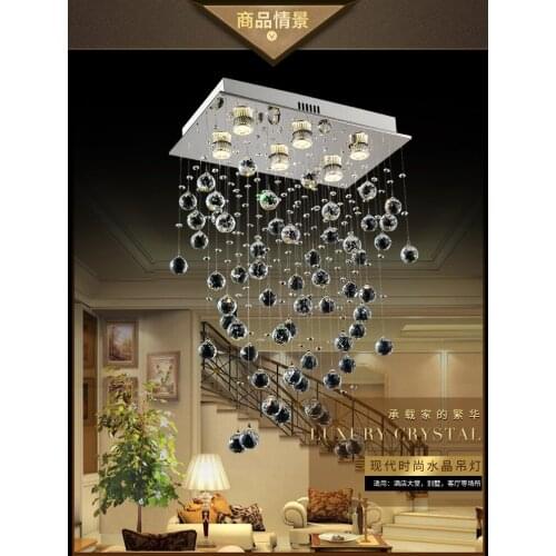 NEW Modern LED K9 Crystal Galaxy 6-Light Lamp Ceiling Light Size 50*30* 80cm Ceiling Lamp 110-220V free shipping