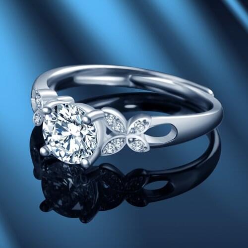 OIMG 2021 new female ring female Japanese and Korean fashion proposal Valentines Day imitation diamond ring jewelry BB-09