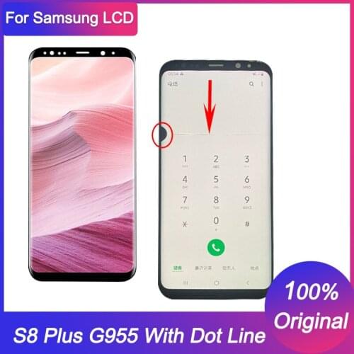 Original For Samsung Galaxy S8 Plus LCD Display Screen Digitizer Assembly For Samsung S8+ G955F G955 LCD With Dot Burn Line