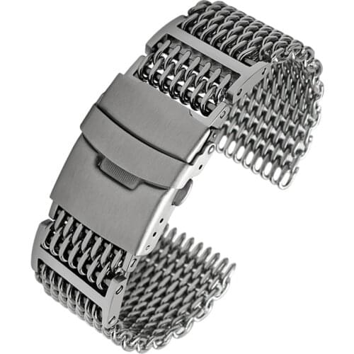 High quality mesh stainless steel watchband 20mm 22mm 316L stainless steel bracelet forTiansuo Omega wrist band metal milan band