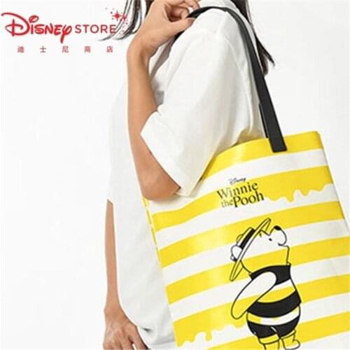 Disney Bee Winnie the Pooh Bear Cartoon Bag Large Capacity Shoulder Bag New Fashion Cute Handbag Women Bag