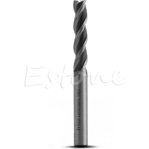 Extra Long 8*8*38*82mm 3 Flute HSS & Aluminium End Mill Cutter CNC Bit Extended