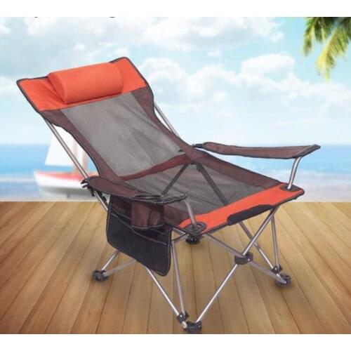Outdoor folding chair super portable chair adult car leisure beach outdoor reclining chair actor fishing chair