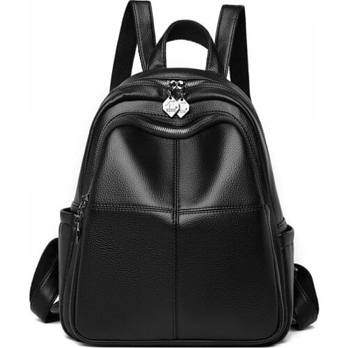 Women Travel Leather Backpack Casual Youth Lady School Bag Female Large Capacity Womens Shoulder Bags 2021 Rucksack