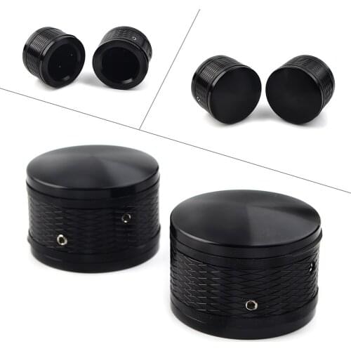 2x Motorcycle Front Axle Nut Cover Bolt Kits For Harley Touring FLTR Road King FLHT Dyna Fat Boy Softail XL 1200 Black CNC