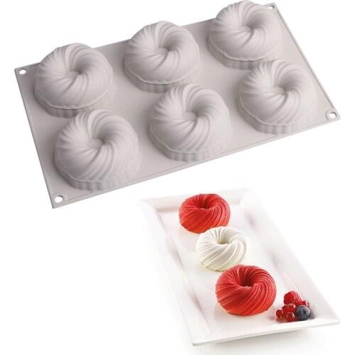 6 Cavity Wool Ball Shaped Silicone Cake Baking Mold for Kitchen Mousse Chocolate Bread Dessert Moulds Decorating Tools
