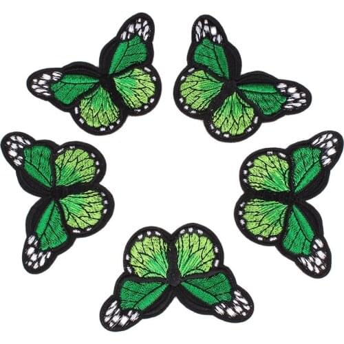 6pcs/lot Embroidery Iron On Backing Butterfly Patches Sew On Animal Stickers Fabric Appliques Garments Accessories
