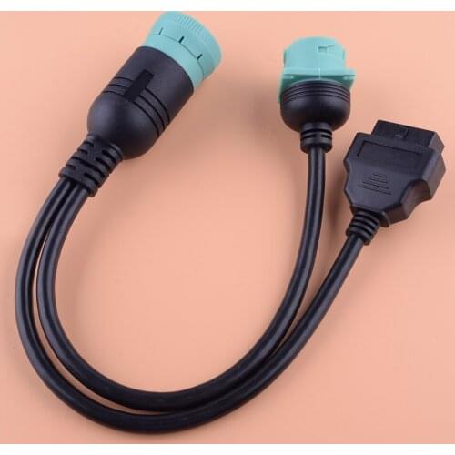 Car OBD2 Truck Y Splitter Cable Adapter Connector Fit for J1939 9 Pin Male to Female And 16Pin long