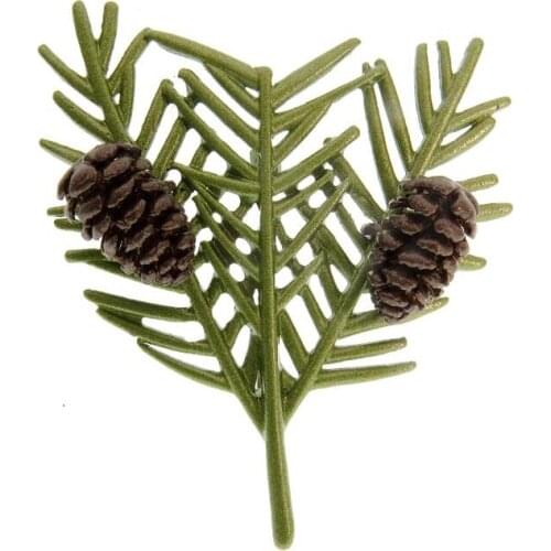 CSxjd New Vintage Plant Jewelry Fir branches brooch scarves buckle Accessories 2021 New