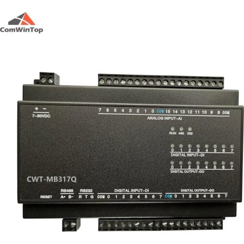 CWT-MB317Q 16AI+8DI+8DO(NPN) RS485 RS232 Ethernet Modbus Rtu Tcp Io Acquisition Module