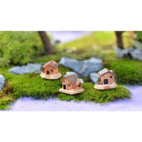 House LC New Mini Dollhouse Stone House Resin Decorations For Home And Garden DIY Mini Craft Cottage JL26 Eco-Friendly