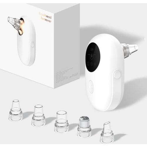 Electric Pore Vacuum Cleaner Black Dot Acne Blackhead Remover Tool Facial Cleaning LED Display 5 Head USB Charging Dropshipping