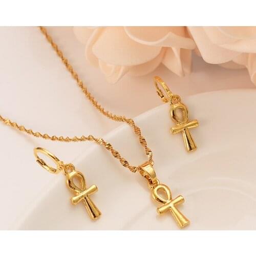 HOT Jewelry sets CEgypt cross Sets Nigeria/Sudan/Eritrea/Kenya/ Habesha style pendant earring gifts